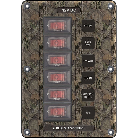 4325 Circuit Breaker Switch Panel 6 Position - Camo