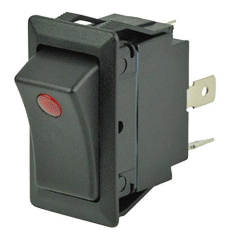 Sealed Rocker Switch w/Small Round Pilot Lights SPST On-Of
