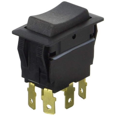Sealed Rocker Switch Non-Illuminated DPDT On-Off-On 6 Blad
