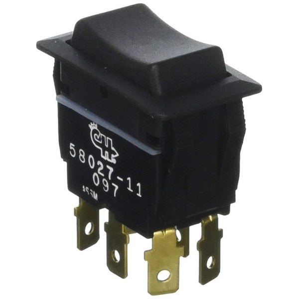 Sealed Rocker Switch Non-Illuminated DPDT (On)-Off-(On) 6