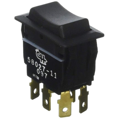 Sealed Rocker Switch Non-Illuminated DPDT (On)-Off-(On) 6