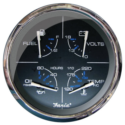 5" Multifunction Gauge Chesapeake Black w/Stainless Steel - Fuel