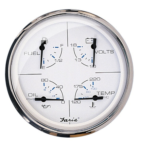 5" Multifunction Gauge Chesapeake White w/Stainless Steel - Fuel