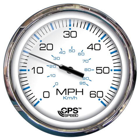 5" Speedometer (60 MPH) GPS (Studded) Chesapeake White w/Stainle