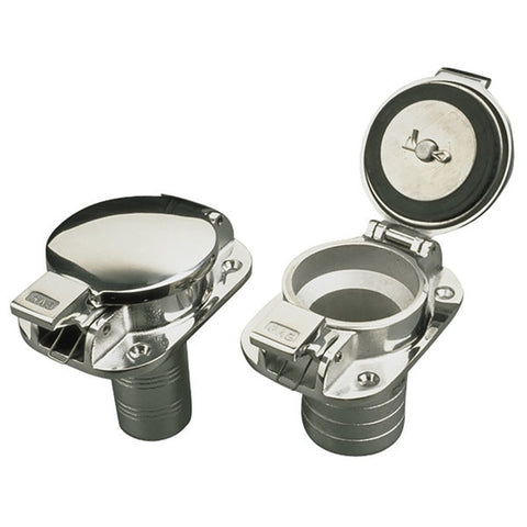 Stainless Steel Flip Top Deck Fill - Gas - 1-1/2" Hose