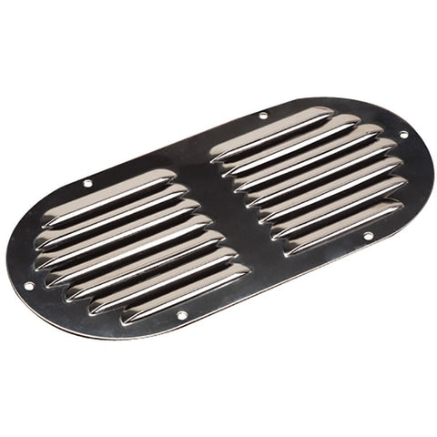Stainless Steel Louvered Vent - Oval - 9-1/8" x 4-5/8"