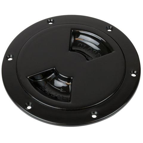 Smooth Quarter Turn Deck Plate - Black - 6"