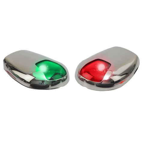 Stainless Steel Side Mount LED Navigation Lights-2 NM-Port-Starboard