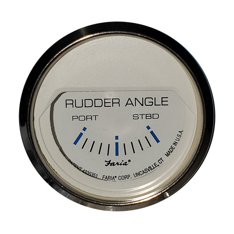 2" Rudder Angle Indicator - Chesapeake White w/Stainless Steel B