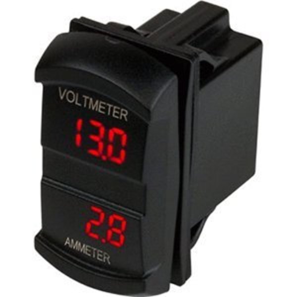 Dual Volt/Amp Meter Rocker Style Switch