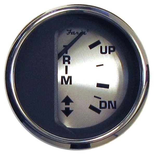 Faria Spun Silver 2" Trim Gauge f/Mercury/Mariner/Mercruiser/Volvo DP