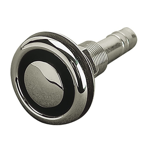Stainless Steel Flush Mount Gas Tank Vent 5/8" Hose - Straight
