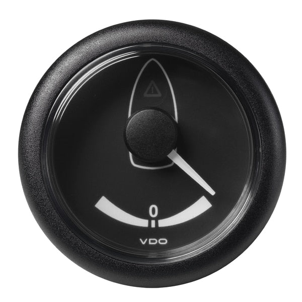 2-1/16" Rudder Angle Gauge 40 deg STB/Port-8-32V-Black Dial