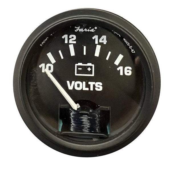 Faria Voltmeter 2 in. ,  12V,  Black Bezel