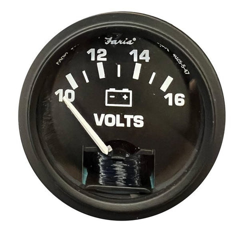 Faria Voltmeter 2 in. ,  12V,  Black Bezel