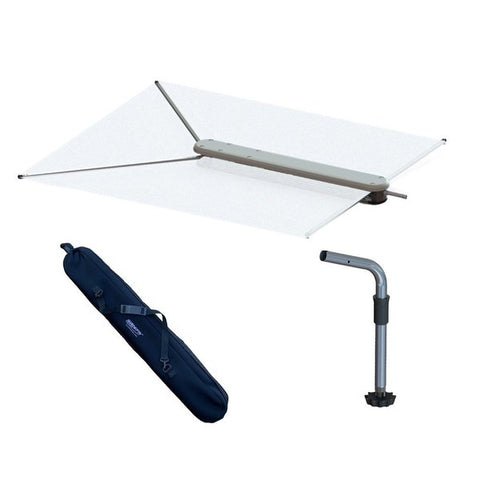 TACO ShadeFin w/White Fabric,  Bag &amp; Fixed Rod Holder Mount Kit