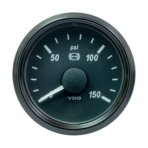 SingleViu 52mm (2-1/16 Inch) Brake Pressure Gauge - 150 PSI - 0-180 Ohm