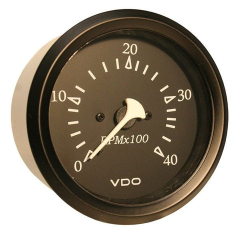 VDO Cockpit Marine 85MM (3-3/8") Diesel Tachometer - 4000 RPM - Black