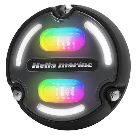 A2 RGB Underwater Light - 3000 Lumens - Black Housing - Charcoal Lens w/Edge Light