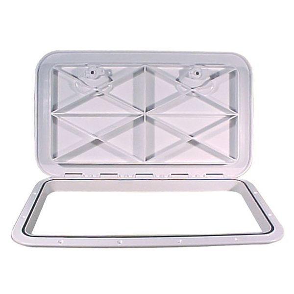 Beckson 14 in. x 24 in. Flush Hatch White,  ASA Material,  Acrylonitrile Styrene Acrylate