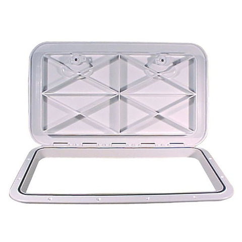 Beckson 14 in. x 24 in. Flush Hatch White,  ASA Material,  Acrylonitrile Styrene Acrylate