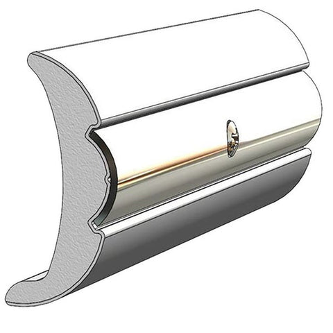 TACO Rigid Vinyl Flex-Core Rub Rail 2in x 7/8in - Frosty White 60&#39;