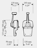 Ultraflex B65 34731 Single Lever Control Box - Top/Surface Mount