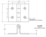 GEM GemLux Stainless Transom Window Hinge - Part # 162702