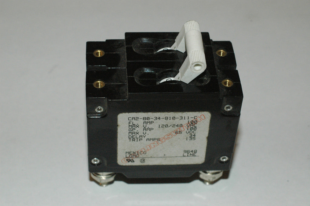 Carling switch 120v 240v 100 amp Breaker CA2-B0-34-810-311-C two pole magnetic Electrical & Lighting MarineSurplus.com