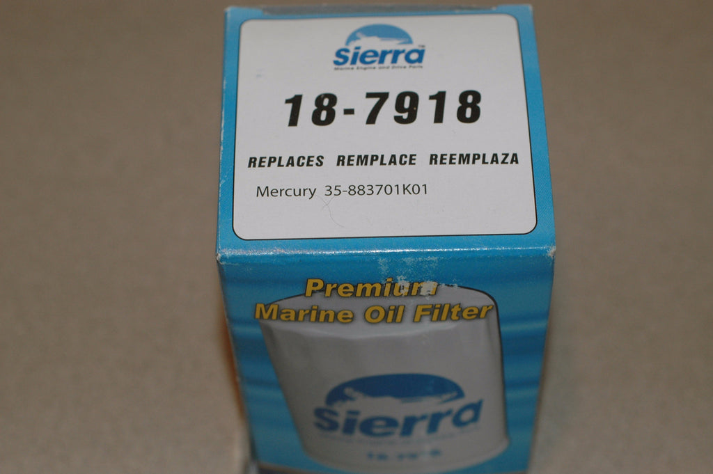 Sierra 18-7918 Oil Filter replaces Mercury 35-883701K01 Oil Systems part from MarineSurplus.com