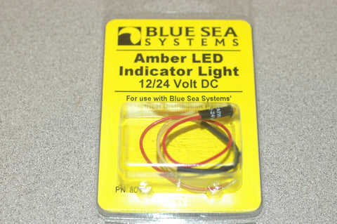 Blue Sea Systems 8033 BAG OF 10 Amber LED indicator light 12/24 volt DC Electrical & Lighting part from MarineSurplus.com