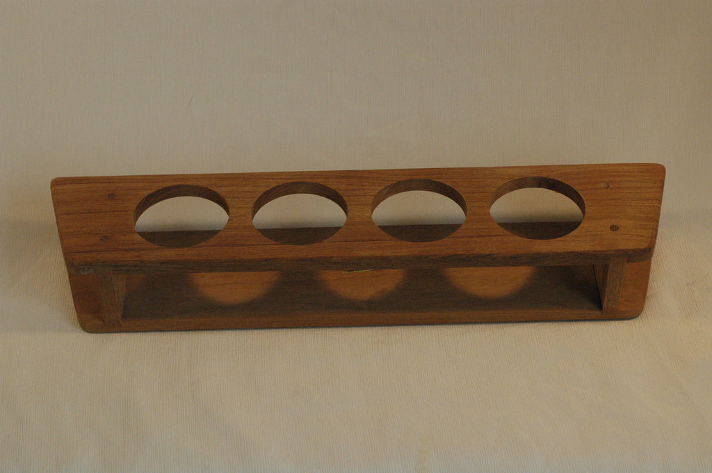 Teak 4 cup holder glass rack Cabin and Galley part from MarineSurplus.com