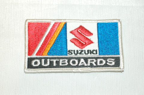 Suzuki Outboards embroidered patch 3 1/2" X 2" Accessories part from MarineSurplus.com