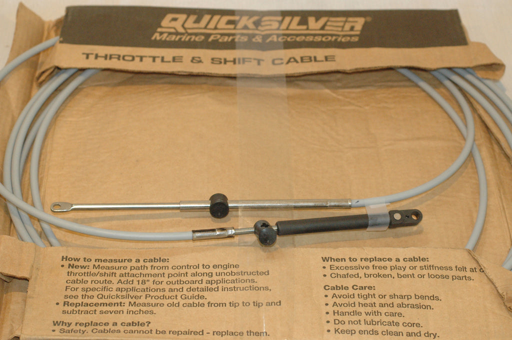 Mercury Marine Quicksilver 897977A23 Gen I Stainless 23ft throttle shift cable Controls & Steering MarineSurplus.com