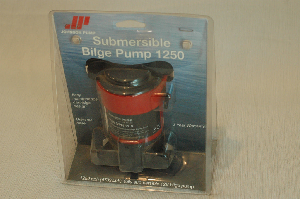 Johnson 1250 GPH Submersible Bilge Pump 12Volt uses 1-1/8" hose