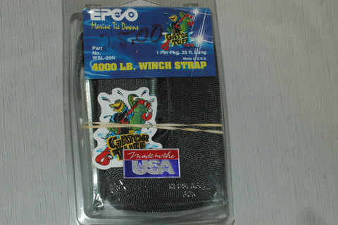 Epco WSL-25N 4,000 LB 25' Winch Strap with snap hook
