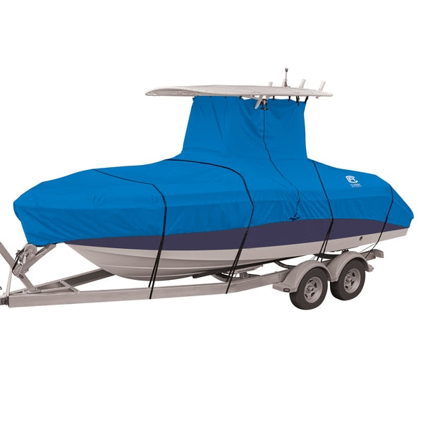 Stellex Model E Center Console T-Top Boat Cover,  Blue,  20 ft - 22 ft L
