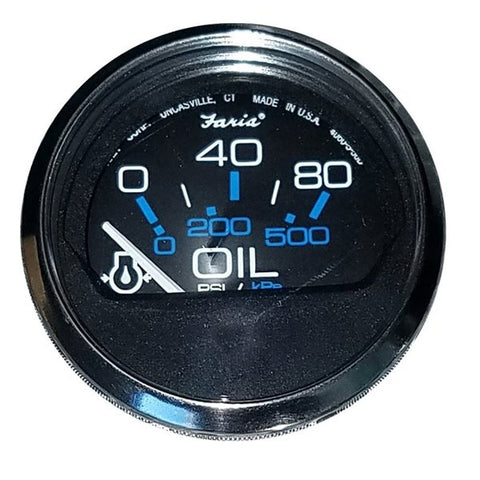 Chesapeake Black 2 Oil Pressure Gauge 80 Psi