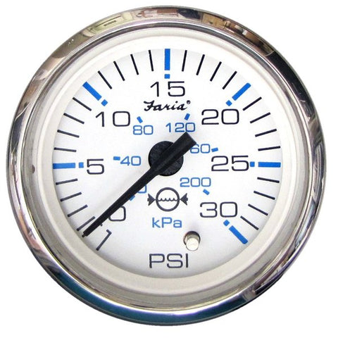 Chesapeake White Ss 2 Water Pressure Gauge Kit 30Psi