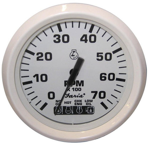 Dress White 4 Tachometer W Systemcheck Gas