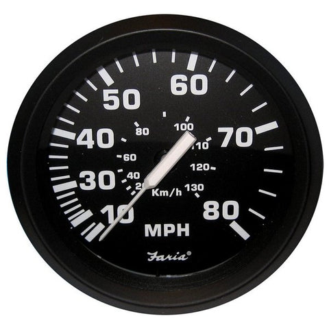 Euro Black 4 Speedometer 80Mph Mechanical