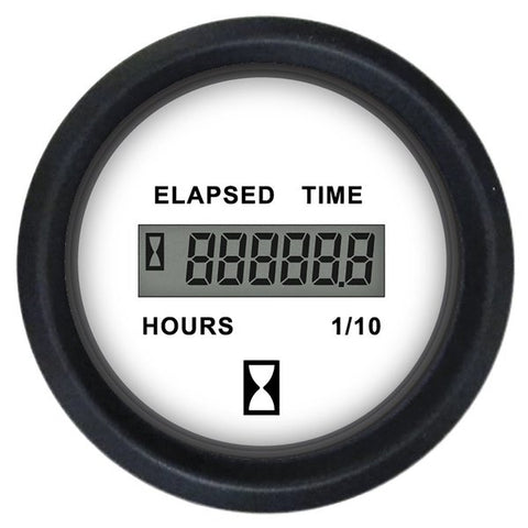 Euro White 2 Hourmeter 10, 000 Hrs 1232Vdc