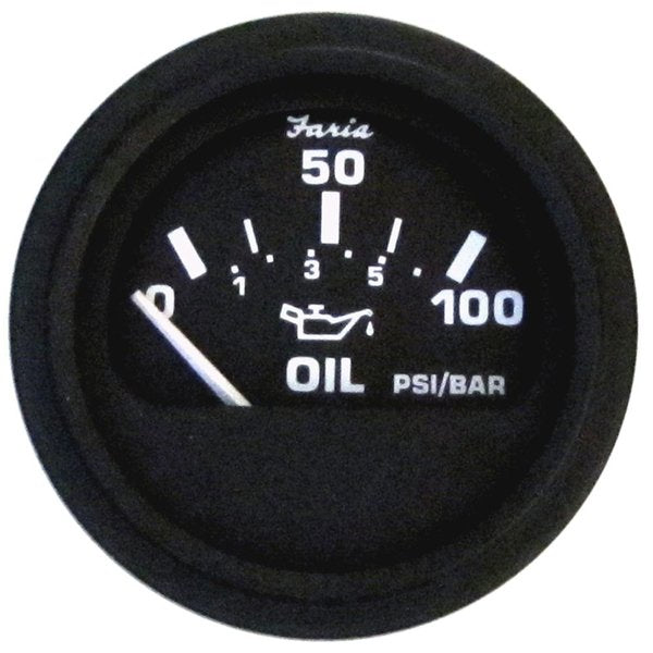 Euro Black 2 Oil Press Gauge 100 Psi