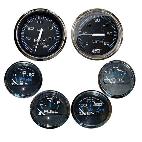 Chesapeake Black WSs Bezel Box Set Of 6 Gauges
