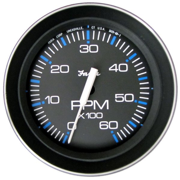 Coral 4 Tachometer 6000 Rpm Gas Inboard  IO
