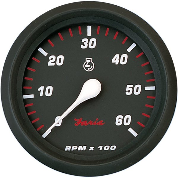 Professional Red 4 Tachometer 6000 Rpm Gas