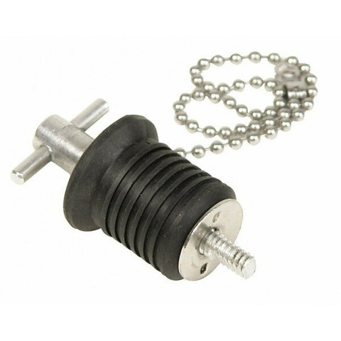 DOCK HARDWARE AND FASTENERS Bailer; 1 Inch Diameter; Aluminum; With 8 Inch Stainless Steel Chain