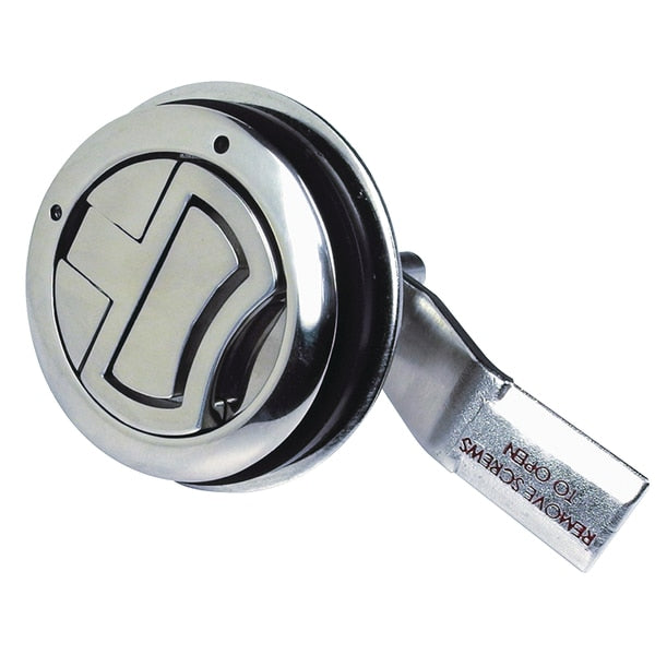 Round Hatch Handle,  Face: 2-3/8",  Overall Length: 3-3/4"