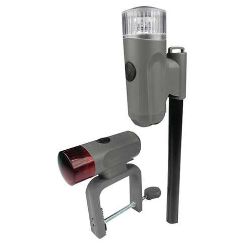 C-Clamp Mount LED Portable Battery Operated Navigation Light Kit,  Gray
