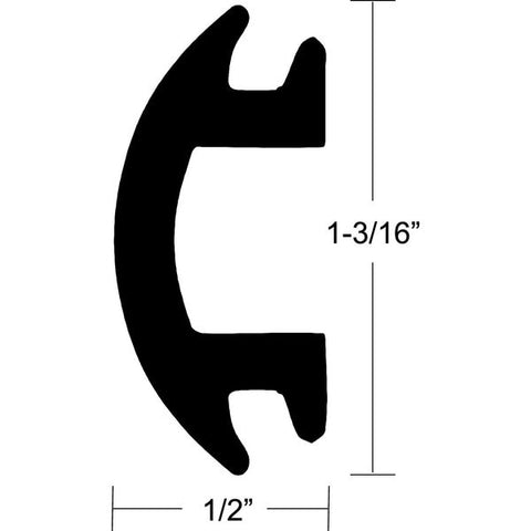 Taco V124144BKA701 Flexible Vinyl Insert,  70' Black